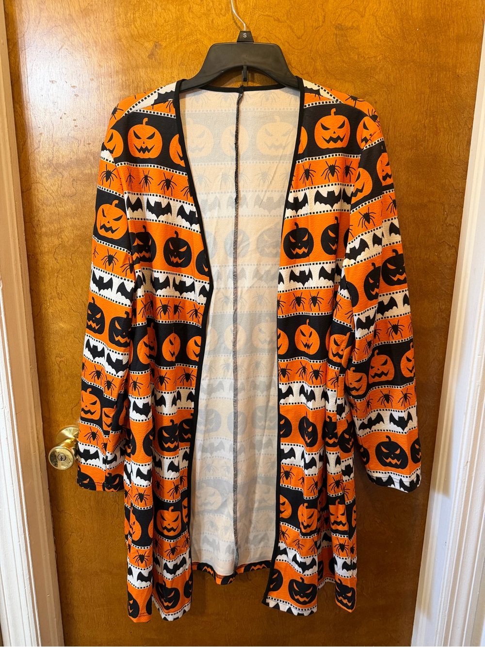 SHEIN Curve Halloween Jack-o'-lantern open front cardigan sweater 1XL